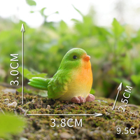 Miniatur-Vogel-Harzfigur als Mikrolandschafts-Ornament für Schreibtisch- und Regaldekoration