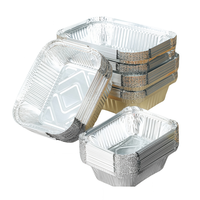 Conteneur alimentaire en aluminium recyclable de 230 ml avec couvercle en PET de qualité alimentaire pour l'emballage alimentaire