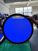 Écran publicitaire LCD circulaire Full View de 23,6 pouces, tactile infrarouge, panneau IPS, système d'exploitation Android, luminosité de 700 cd/m², garantie 1 an