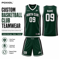 Ensemble uniforme personnalisé de maillots et shorts sublimés pour clubs de basketball, idéal pour les ligues communautaires semi-professionnelles et les équipes d'entraînement amateur du Royaume-Uni