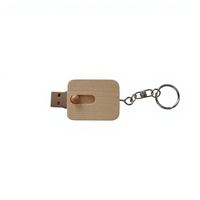 Flash Drive USB Mini Rantai Kayu 2.0 1GB-1TB untuk Komputer dan Ponsel, Hadiah Wisuda dan Pembukaan yang Dapat Dikustomisasi