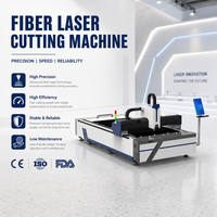 Machine de découpe laser à fibre avec source laser MAX, servomoteur HCFA, rail de guidage HIWIN pour la découpe de tôles et de plaques métalliques