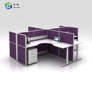 현대 칸막이 작업 공간 대형 나무 책상 도매 4 인 사무실 워크 스테이션 - Product Image 2