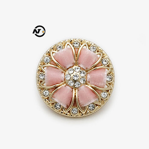 Hoa ốc vít may chuỗi nút đa năng vỏ sò cạnh mạ kim loại bền vững Vòng nút đan dệt may - Product Image 4