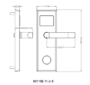 गर्म बेच स्टेनलेस स्टील अलमारी के लिए आरएफआईडी कार्ड होटल अनलॉक स्लाइड दरवाजा ताला के साथ नि: शुल्क होटल दरवाजा लॉक सिस्टम - Product Image 6