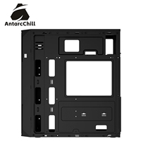 Gabinete de Computadora para Juegos AntarcChill Negro, Formato ATX, Diseño de Malla Frontal, Acero, USB 3.0, Alto Rendimiento de Refrigeración, Directo de Fábrica, OEM