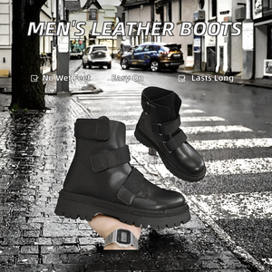 Botas de Moda para Hombre, Nuevas, Ligeras, de PU, con Aumento de Altura, para Primavera, Otoño e Invierno, Impermeables, para Correr - Product Image 2