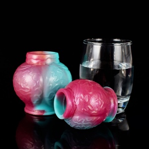 YOCY New Toy Dog Knot Soft Silicone Flexible Penis Sleeves Dog Simulation Sex Toy Half Sleeves <b>for</b> Adult <b>Men</b> - Product Image 1