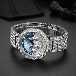 New Style Fashionable and Individual Leopard Dial Full Diamond Quartz <b>Watch</b> for Men and Women - Product Image 4
