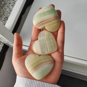 Factory Wholesale Price Hot Sale Promotion <b>High</b> Quality Caribbean Calcite Heart DIY Ornament <b>Healing</b> Crystal Figurine Gift - Product Image 1