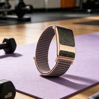 Tracker d'activité sans écran à prix d'usine, bracelet tressé avec moniteur de fréquence cardiaque, idéal pour un cadeau de Noël