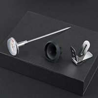 Thermomètre en acier inoxydable 304, thermomètre à sonde à clipser pour cafetière à filtre et tasse à latte art au lait