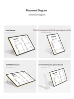 Panneau d'affichage LED pour commande, cadre en aluminium ultra-fin, panneau d'affichage de menu éclairé, panneaux d'éclairage en acrylique pour liste de prix sur table