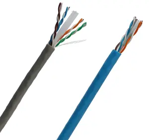 散装UTP 6类固体电缆最佳质量1000英尺落线铜线电缆4对