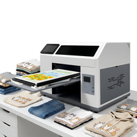Reeleyin Nouvelle machine d'impression textile DTG A3 entièrement automatique pour T-shirts, avec écran tactile multicolore, pour petites entreprises