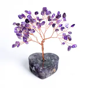 2404 Natural Gravel Rubber Ornaments Crystal Tree Home Office Decoration Crafts Color Modeling Bottom