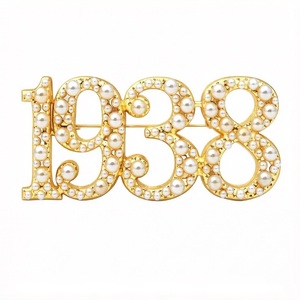 Spilla di Perle Personalizzabile Sorority <span class=keywords><strong>Jack</strong></span> <span class=keywords><strong>Jill</strong></span> Fondato 1938, Emblema Sorority Phi Delta Kappa - Product Image 2