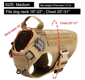 カスタムK9ワーキングドッグベスト引っ張らないフロントクリップリーシュアタッチメント戦術的な犬のハーネス - Product Image 2