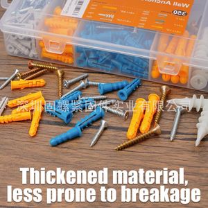 Tapping Screws With Expansion Anchors 350pcs #5 #6 #7 #8 Imperial Size Drywall Fasteners Phillips Head Right Hand Thread - Product Image 5