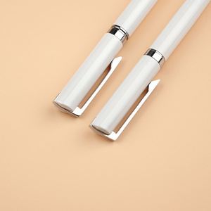 Elegante Bolígrafo Blanco con Diseño de Clip Único, Personalizable con Logotipo, para Universidad, Empresa, Escritura, Bolígrafo de Metal Personalizado - Product Image 4