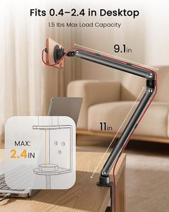 Phone Holder <b>for</b> Desk and Bed Strong Magnetic <b>Tablet</b> <b>Stand</b> Holder with Long Arm 360° Freely Adjustable Rotation Base - Product Image 3