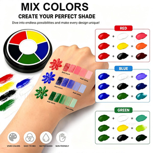 Paleta de Pintura Lavable para Rostro y Cuerpo, Crema Cosmética para Maquillaje de Halloween, Cosplay y Festivales - Product Image 4