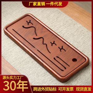 Mini bandeja de té de bambú, bandeja de té para el hogar, mesa pequeña para preparar té en seco, mesa individual para preparar té en seco, resistente al moho - Product Image 6