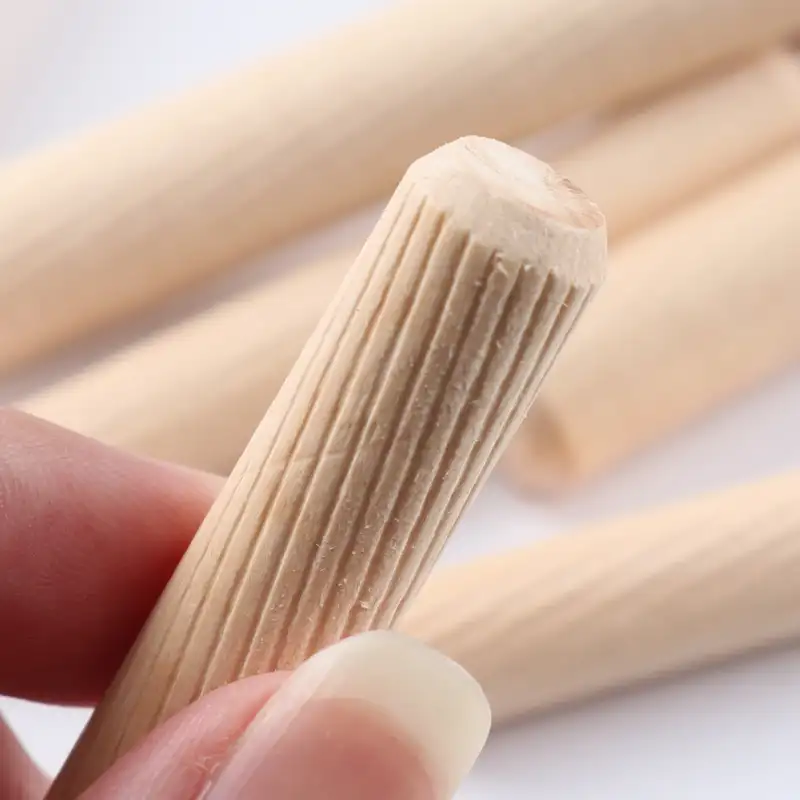 Pin Manufacturers High Quality Round Solid Wood Assorted Sizes Threaded Wood Pin Dowels