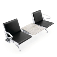 Chaises d'attente d'aéroport personnalisées en usine, sièges durables en PU, chaise de liaison pour salon de terminal, banc de réception pour salle d'attente publique