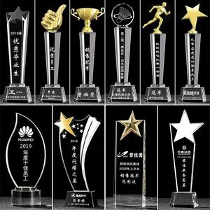 Trofeo de Cristal Transparente Personalizado Grabado en Blanco para Empleados Destacados, Eventos Empresariales, Regalos de Aniversario - Product Image 2