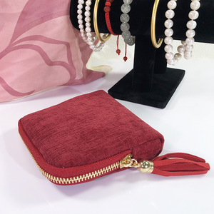 Estuche de Viaje de Lujo para Joyas, Mini Caja Ecológica de Satén y Gamuza para Anillos, Pendientes y Joyería Pequeña, Bolsa de Almacenamiento - Product Image 6