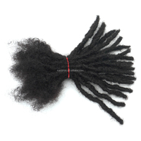 Extensiones de Cabello Humano Natural Remy Virgen [KAMA Locs] Interlock Loc, Estilo Afro Kinky para Hombres y Mujeres Negros