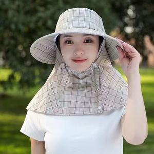 Sombrero de pescador para mujer, de ala ancha, con protección solar y para el cuello, transpirable, para primavera y verano, para trabajo agrícola al aire libre - Product Image 4
