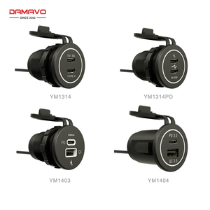Chargeur de voiture DAMAVO à charge rapide 12-24V avec prise <span class=keywords><strong>USB</strong></span> PD QC3.0 <span class=keywords><strong>pour</strong></span> camion, camping-car, bateau, <span class=keywords><strong>moto</strong></span>, 2 ports de charge - Product Image 2
