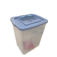 Urne transparente en plastique multifonctionnelle de la boîte de vote d'élection de 65 litres pp