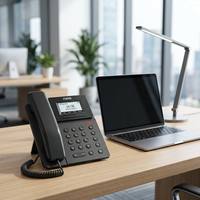 Téléphone IP Gigabit Fanvil V50G avec écran rétroéclairé de 2,3 pouces, PoE, conférence 6 voies, prise en charge EHS, voix HD, double SIP, IP6, SIP VoIP professionnel de bureau