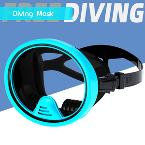 Masque de plongée sans cadre, une seule vitre, verre trempé 4,0 mm, silicone, adulte, plongée avec tuba, sports nautiques, étanche - Product Image 5