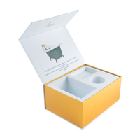Boîte d'emballage en papier avec plateau en mousse EVA, logo en feuille d'or de luxe, satin mat, fermeture magnétique, gobelet à thé, gaufrage – Vente directe usine