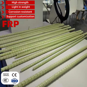 Varillas Corrugadas de Fibra de Vidrio de Alta Resistencia de 6 mm, 8 mm, 10 mm y 12 mm, Varillas de Refuerzo de FRP - Product Image 1