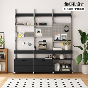 Adjustable Entryway Display <b>Rack</b> <b>for</b> Small Apartments No-Drill <b>Storage</b> Solution-Floor-Standing Shelf Partition <b>for</b> Utility <b>Racks</b> - Product Image 3