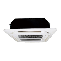 Ventilateur de plafond à cassette rond, chauffage et refroidissement, climatisation mini-split canalisée, unité unidirectionnelle, moteur CC