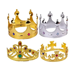 King's Crown Halloween Children's Birthday Decoration Props Golden Cloth Crown Hat Headgear Party Supplies Halloween Props