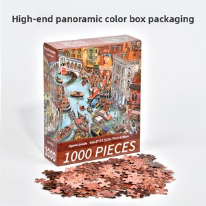 Puzzle di Carta a Forma di X da 1000 Pezzi, <span class=keywords><strong>Gioco</strong></span> Educativo Unisex Antistress di Alta Difficoltà, Regalo di Compleanno in Confezione Colorata - Product Image 4