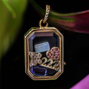 Pendentif médaillon <span class=keywords><strong>en</strong></span> acier inoxydable plaqué or 18 carats Collier boîte photo transparente Pendentif bricolage détachable - Product Image 2