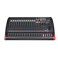 Système Pa Carte de mixage stéréo professionnelle Audio hybride numérique Mélangeur 14 canaux 12 Mono + 2 sorties principales stéréo: 1 DSP stéréo 24bit