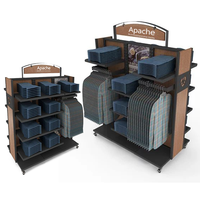 Étagère à jeans en bois personnalisable Apache pour supermarchés et centres commerciaux