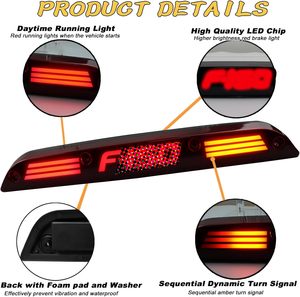 Feu <span class=keywords><strong>Stop</strong></span> Central LED <span class=keywords><strong>3</strong></span> Fonctions avec Réflecteur et Clignotant pour Ford Raptor F150 2016-2021 – <span class=keywords><strong>3</strong></span>ème Feu <span class=keywords><strong>Stop</strong></span> - Product Image 2