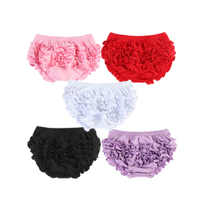 Monogram, хлопковый белый эластичный подгузник для девочек с вышитыми краями - Product Image 1