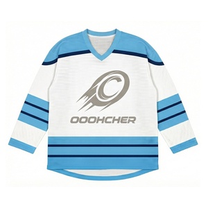 Maillot de hockey entièrement personnalisé, broderie, sublimation, logo, numéro, respirant, séchage rapide, vêtements d'entraînement pour club et équipe - Product Image 2