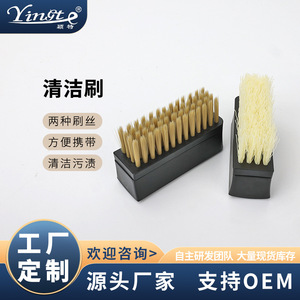 Yinste <b>Shoe</b> Brush Pig Hair <b>Soft</b> Bristles For Leather Cleaning Stain Removal - Product Image 5
